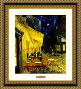 밤의 카페 테라스